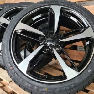 wheelworld 2drv ds1 18 inch rims, 5x112 bolt pattern 225/40 all season tires, polished black finish...