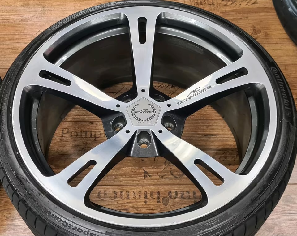 4x jantes d'origine schnitzer bmw m3 e90 e92 pneus d'été forgés! 4x jantes d'origine schnitzer bmw m3 e90 e92 pneus d'été forgés!