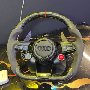volant personnalisé en carbone et alcantara pour audi a1, s1, a3, s3, rs3, a4, s4, rs4, a5, s5, rs5, a6, s6, rs6, a7, s7, rs7, a8, s8, r8, tts, ttrs...