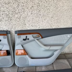 Panneaux de porte cuir gris Mercedes W220 Panneaux de porte cuir gris Mercedes W220