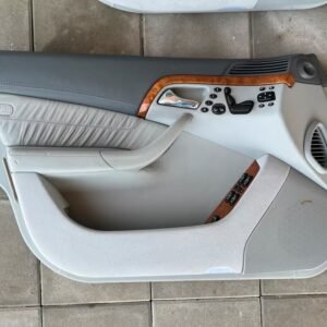 Panneaux de porte cuir gris Mercedes W220 Panneaux de porte cuir gris Mercedes W220